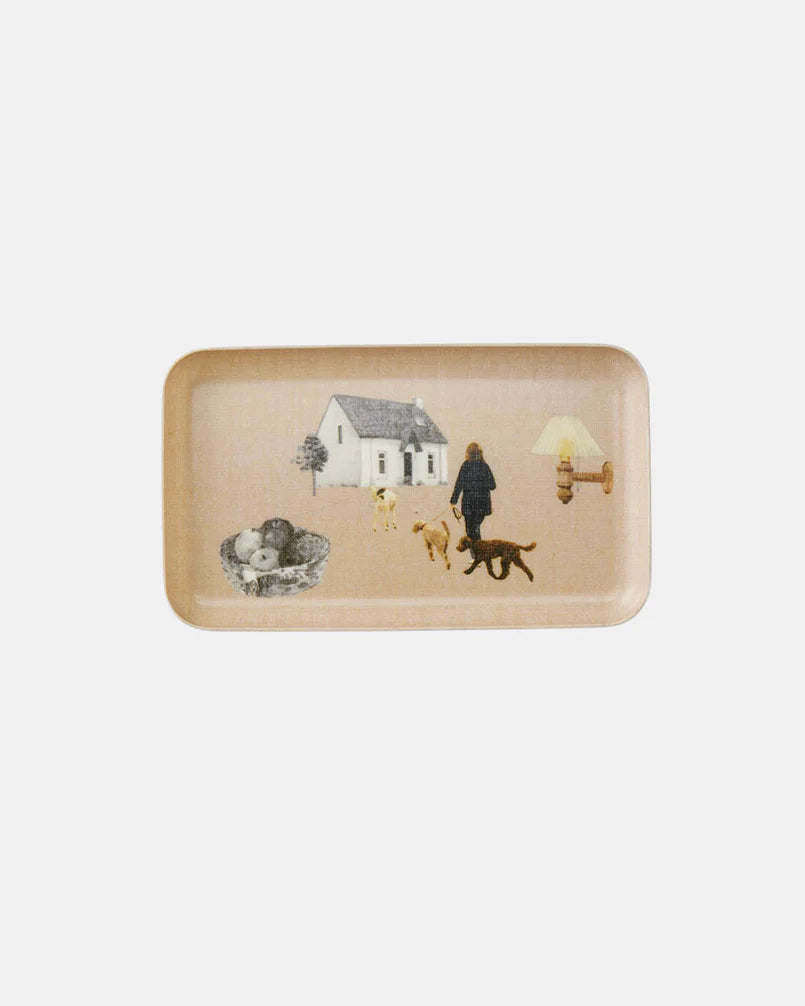 Small Linen Tray, Living with Dogs