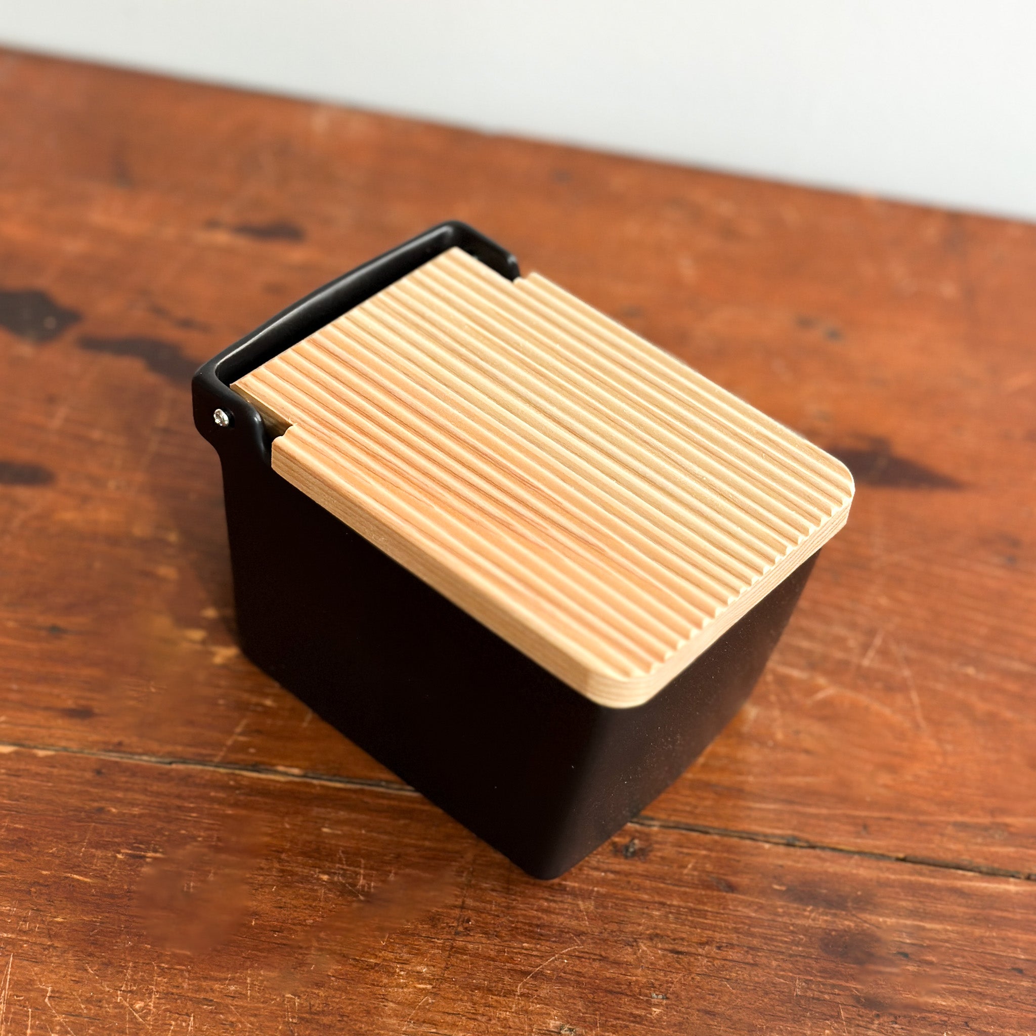 Ceramic Salt Box, Black