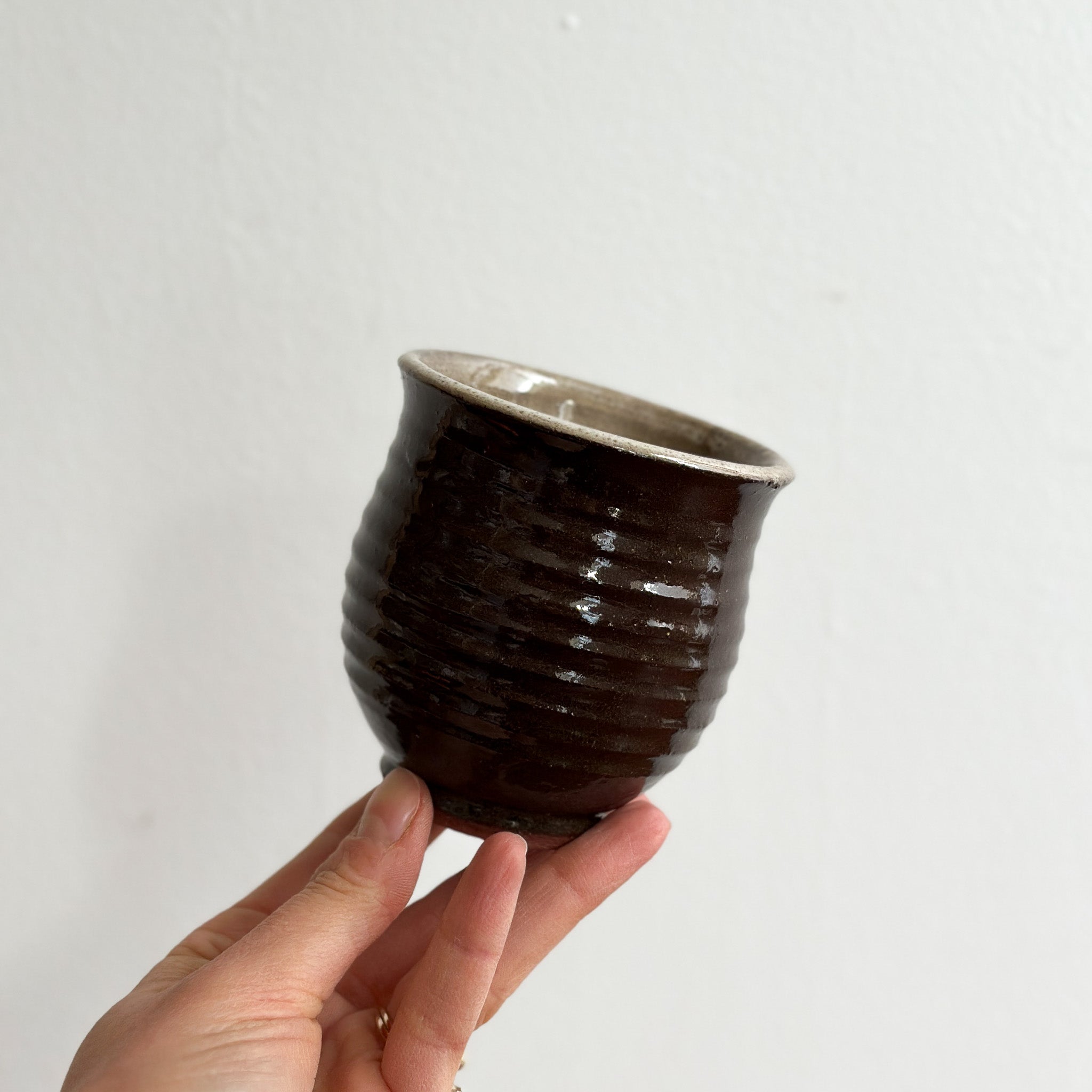Neutral Stoneware Tea Cup / Vessel