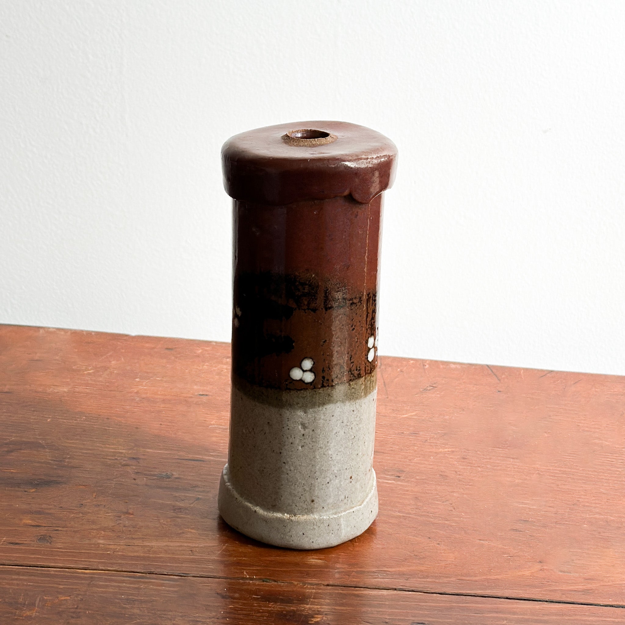 Studio Pottery Neutral Stoneware Vase