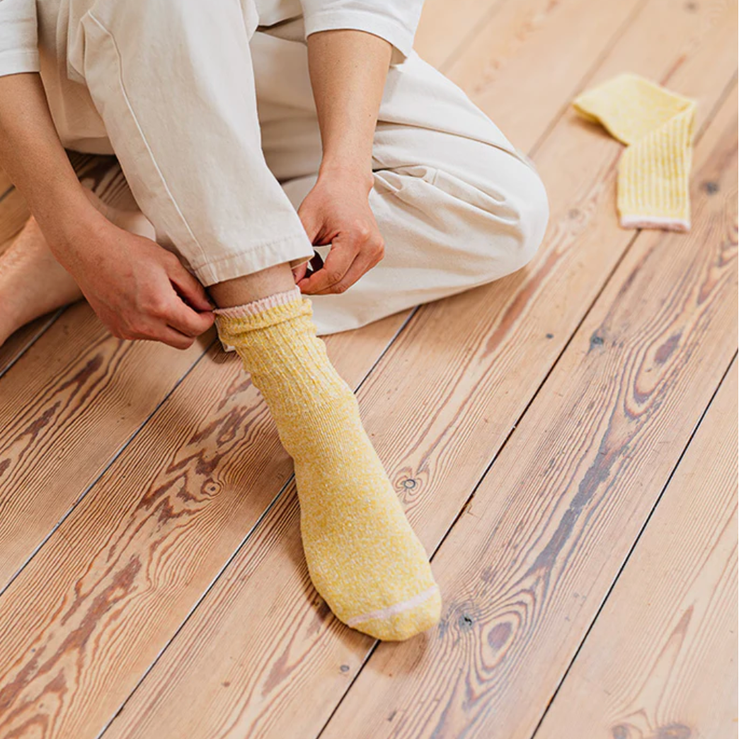 Silk Cotton Socks, Colorful Flags