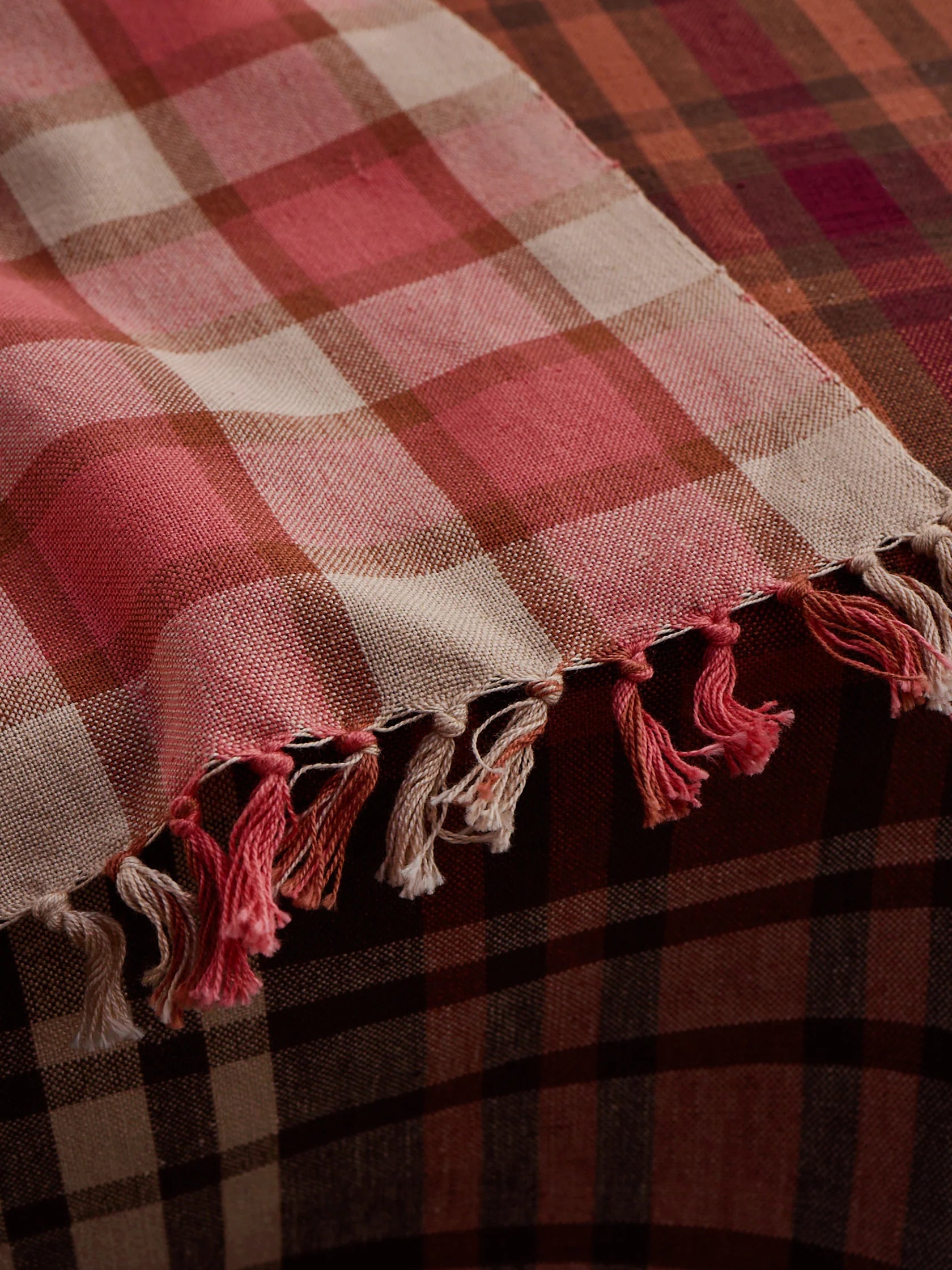 Court Plaid Table Runner, Melon