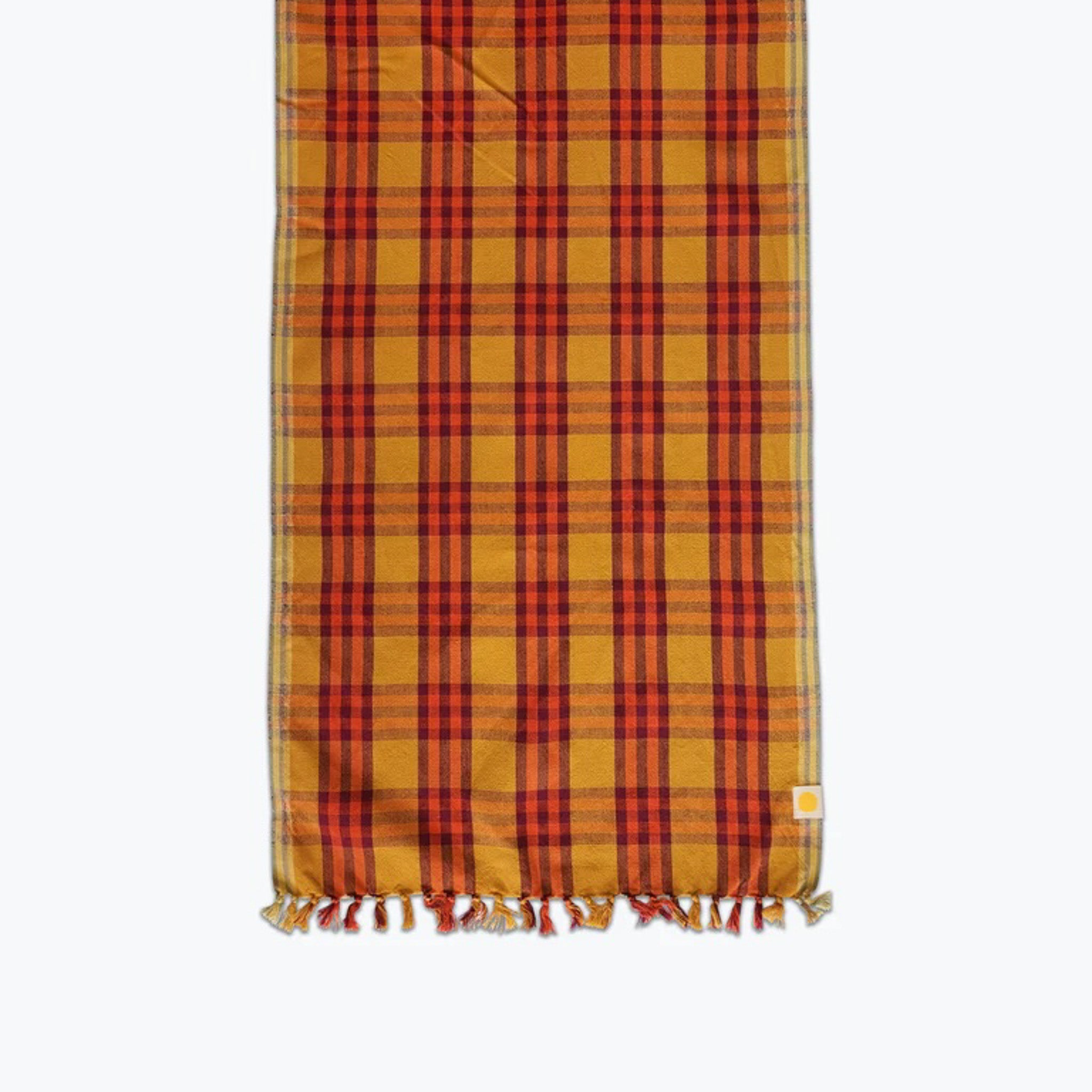 Plaid Table Runner, Naranja