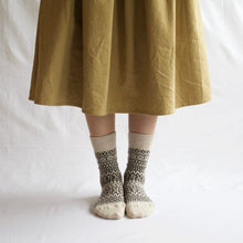 Wool Jacquard Socks, Oatmeal