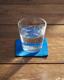 Linen Coaster Set, Bleu Roi