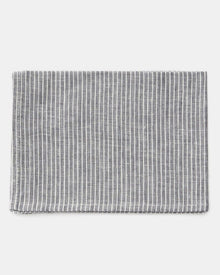 Linen Kitchen Cloth, Thin Grey White Stripe