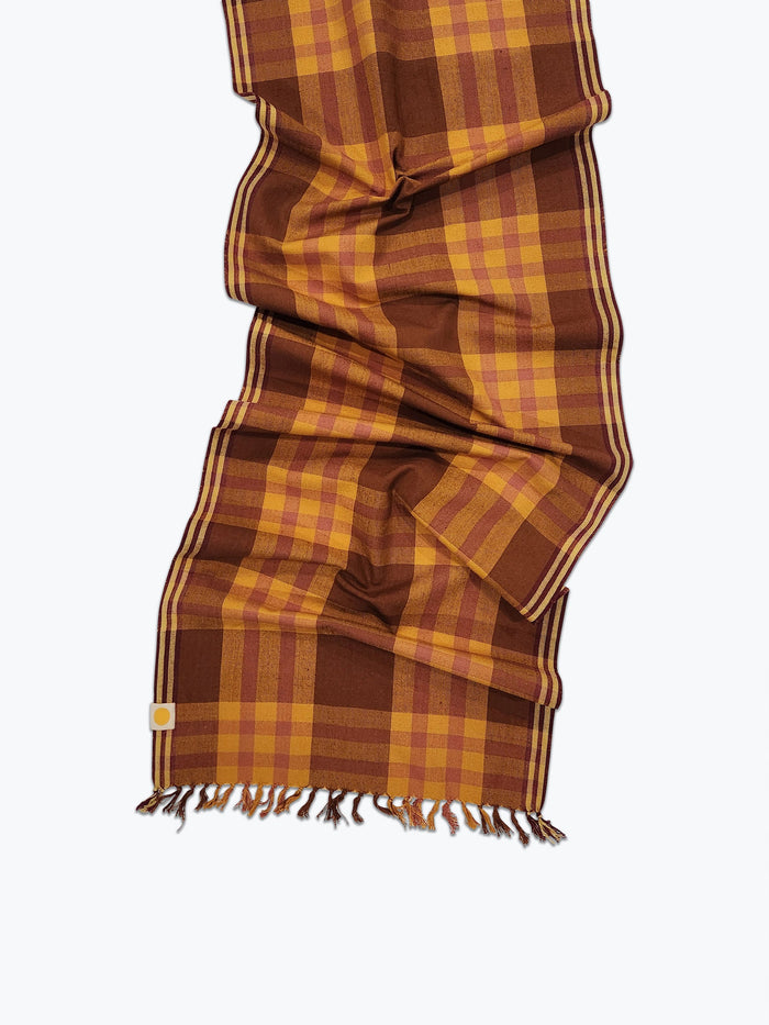 Charleston Plaid Table Runner, Amber