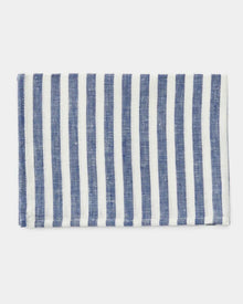 Linen Kitchen Cloth, Blue White Stripe