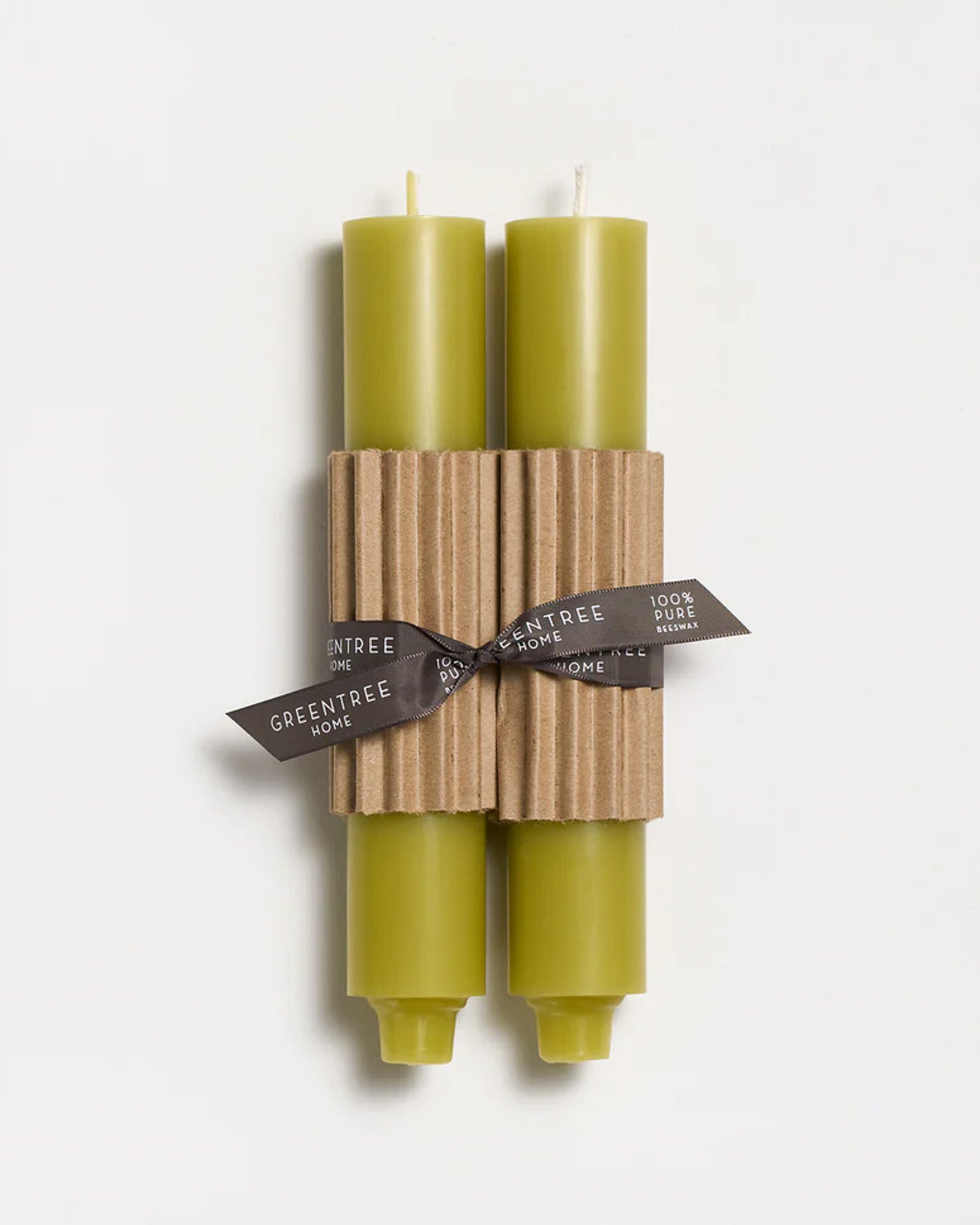 9" Column Taper Candles, Bamboo