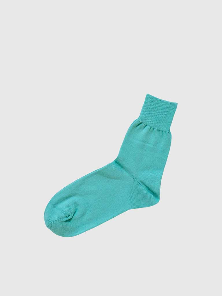 Egyptian Cotton Plain Socks, Turquoise