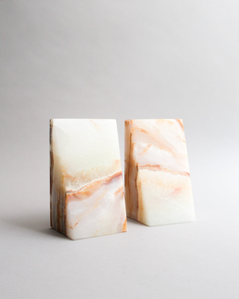 Onyx Bookends, Set of 2