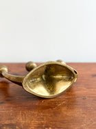 1960s Brutalist Cast Bronze 3-Arm Candelabra