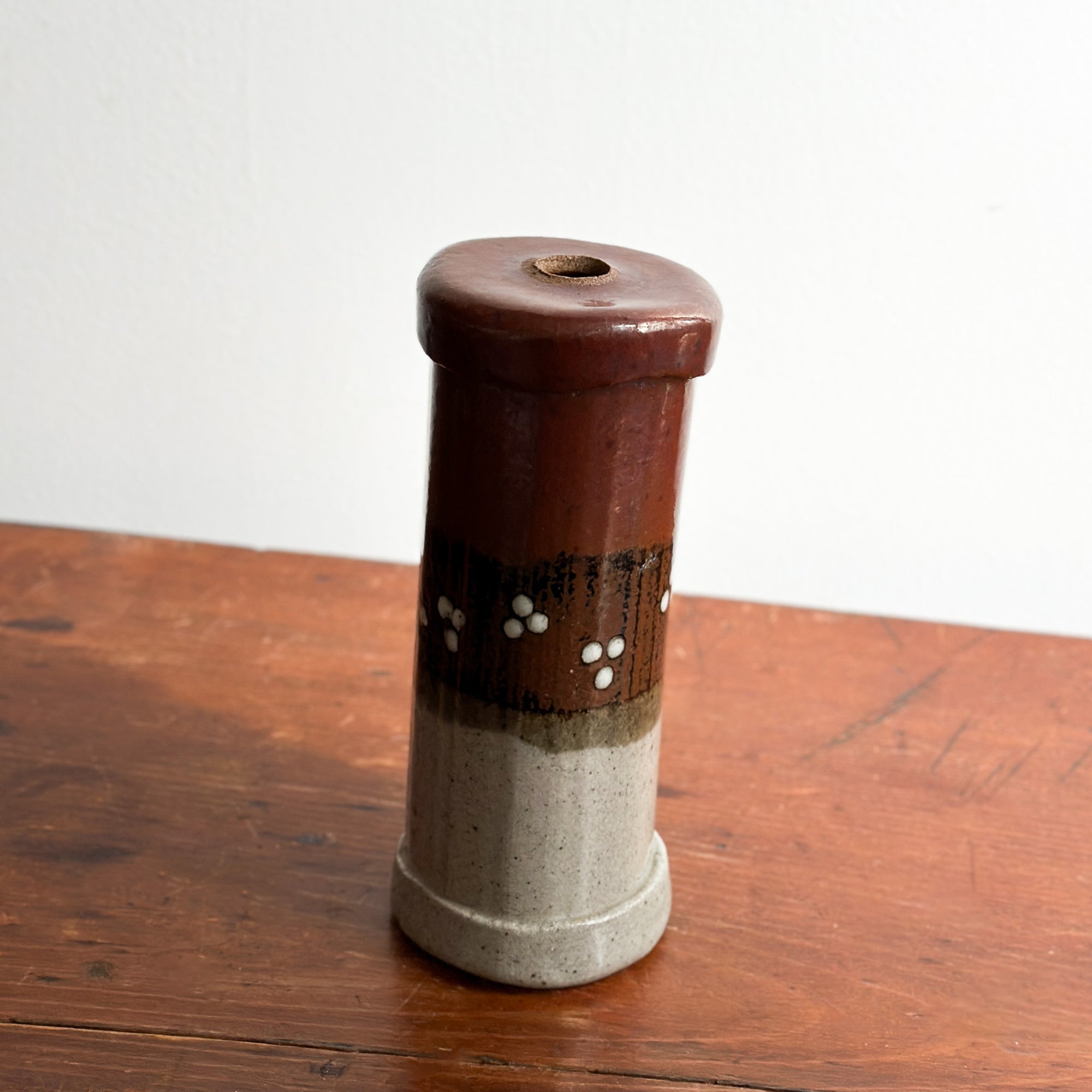 Studio Pottery Neutral Stoneware Vase