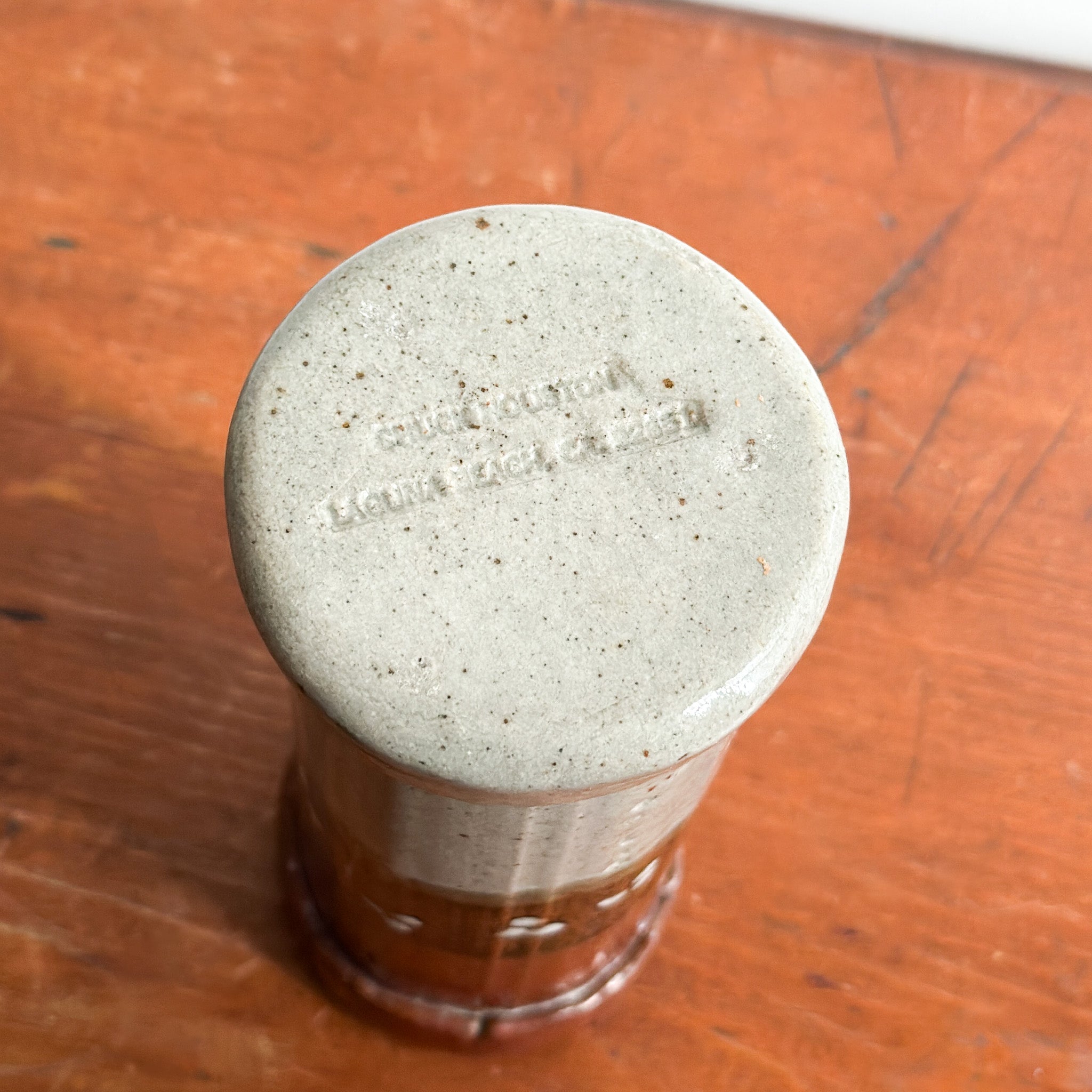 Studio Pottery Neutral Stoneware Vase