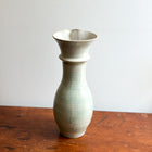 Vintage Stoneware Pitcher Vase with Leaf Linework Design