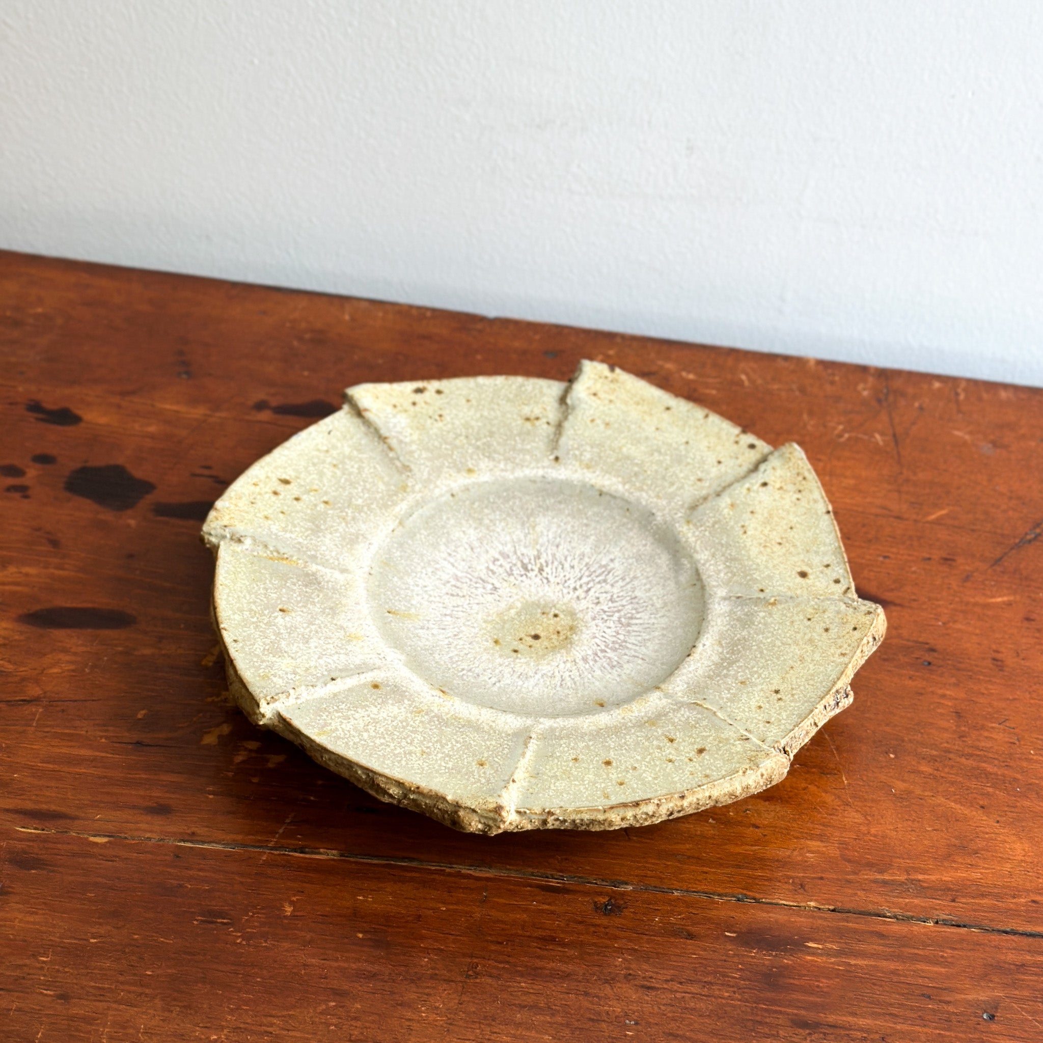Studio Pottery Plate, Reduction Fired Stoneware & Glaze