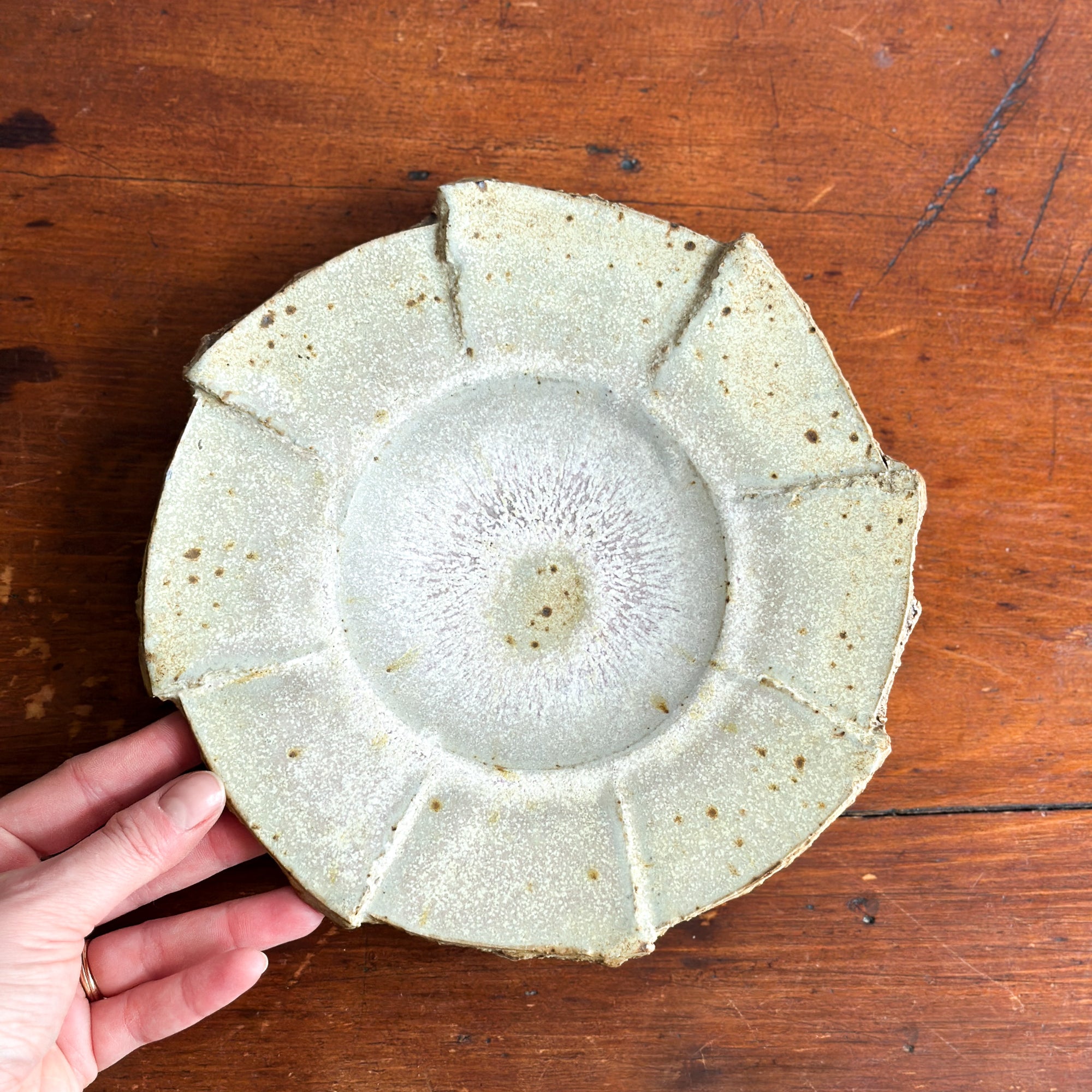 Studio Pottery Plate, Reduction Fired Stoneware & Glaze