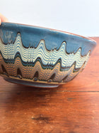 Vintage Bulgarian Redware Pottery Bowl