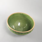 Vintage McCoy Olive Green Serving Bowl, Windowpane Design