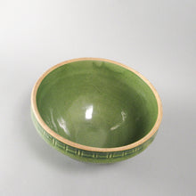 Vintage McCoy Olive Green Serving Bowl, Windowpane Design