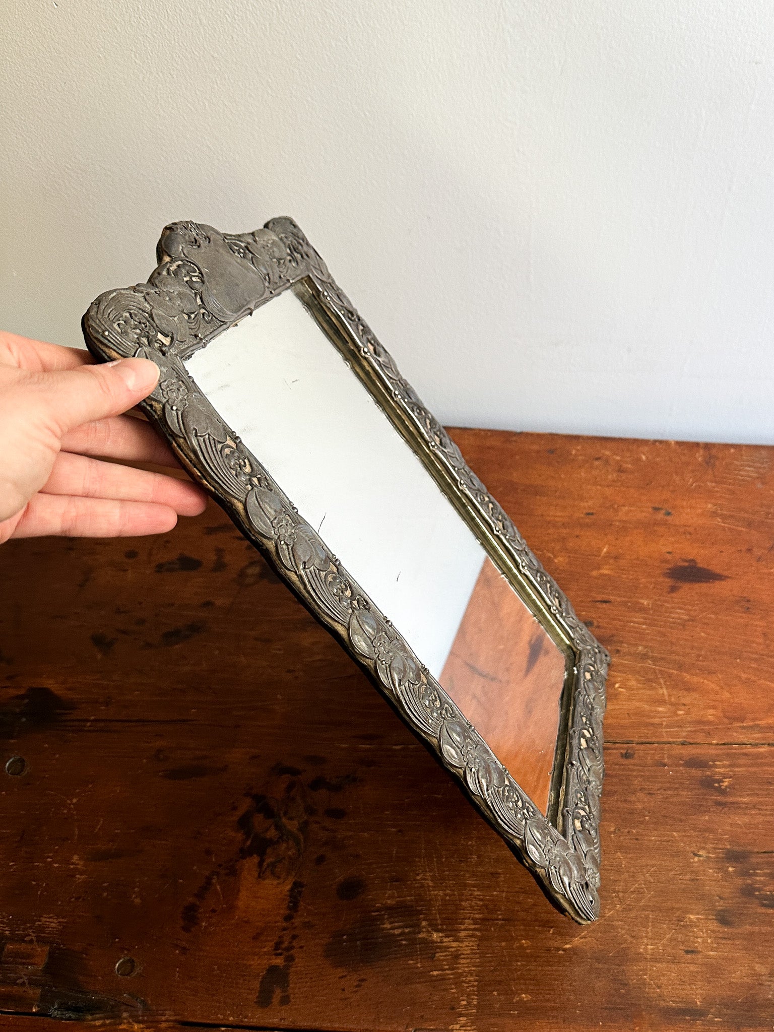 Antique Sterling Silver Mirror c. 1900