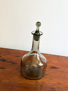 Mid-Century Smoky Gray Glass Decanter