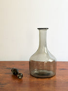 Mid-Century Smoky Gray Glass Decanter