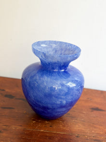 Vintage Blue Murano Style Glass Vase