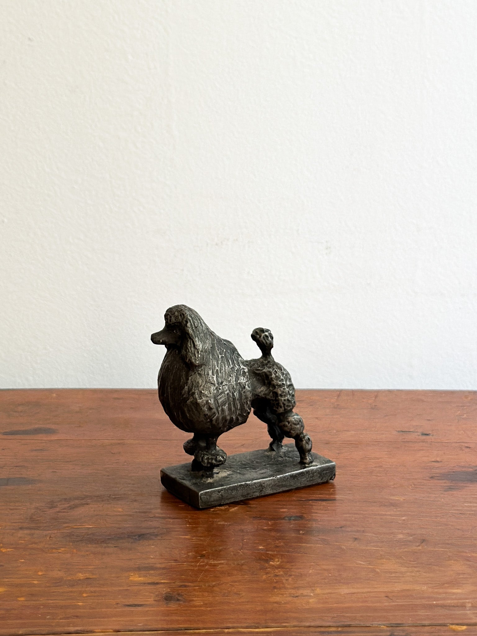 Mid-Century Bronze Poodle Object