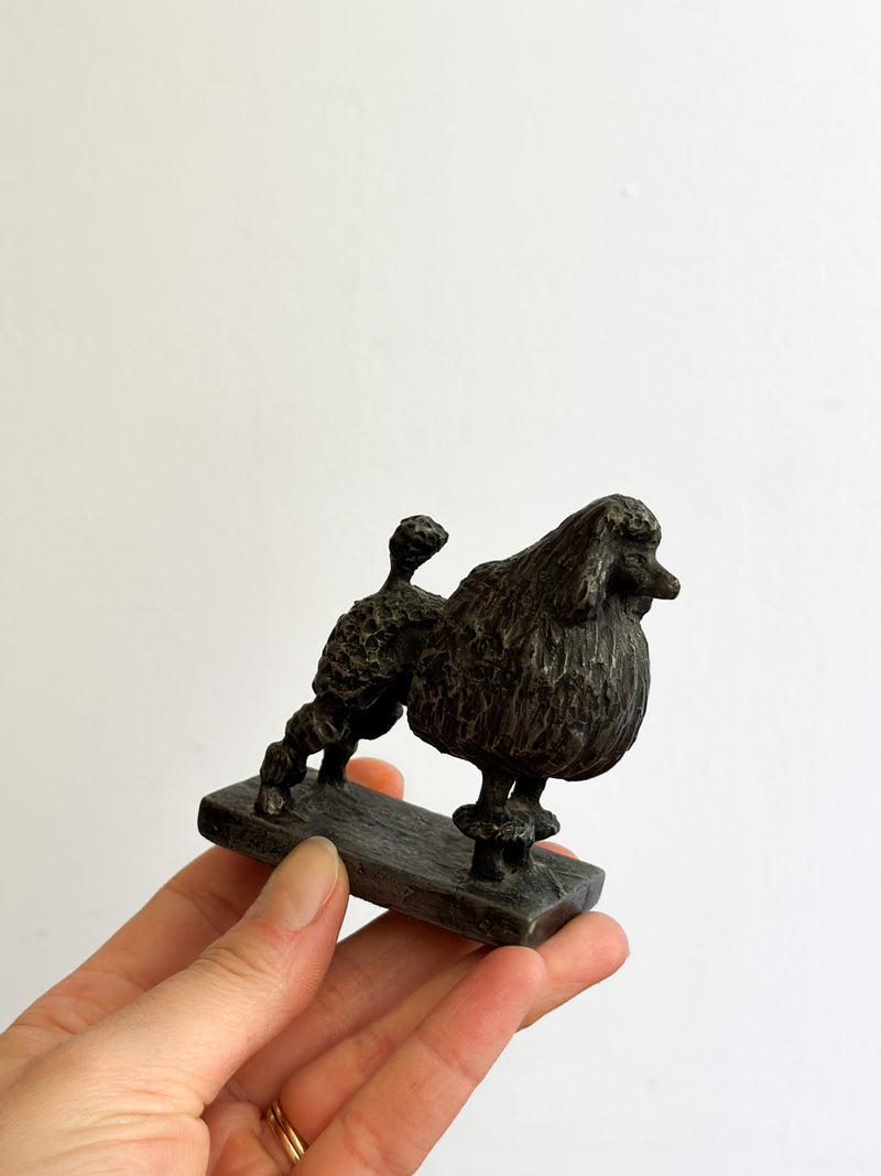 Mid-Century Bronze Poodle Object