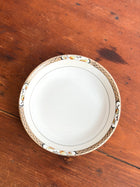 Vintage Dish with Yellow Flower Border, Japan