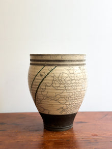 Large Raku-Fired Ceramic Vase