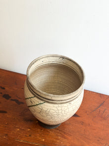 Large Raku-Fired Ceramic Vase
