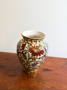 Vintage Hand-Painted Floral Vase, Greece