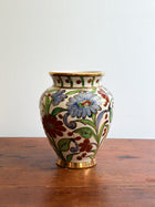 Vintage Hand-Painted Floral Vase, Greece