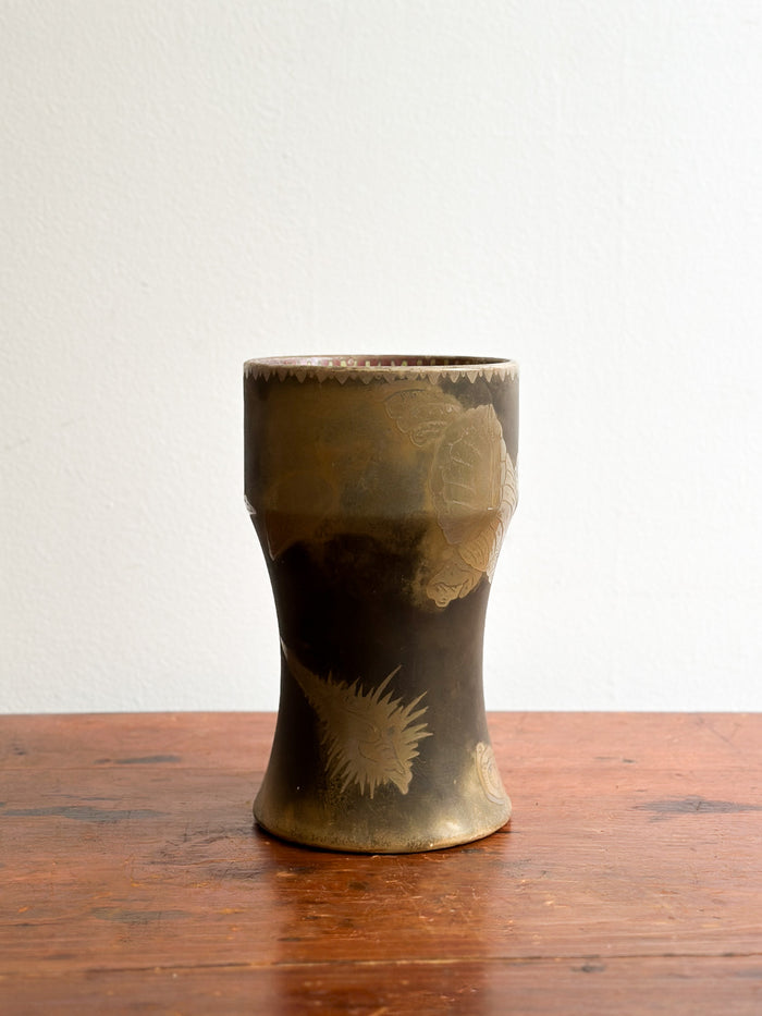 Antique Luneville Seashell Vase, France c. 1890s