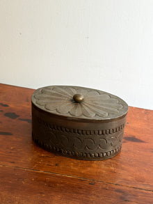 Vintage Embossed Tin Canister, Mexico