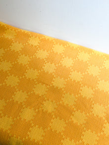 Vintage Woven Yellow & Orange Sunburst Tablecloth