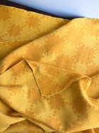 Vintage Woven Yellow & Orange Sunburst Tablecloth