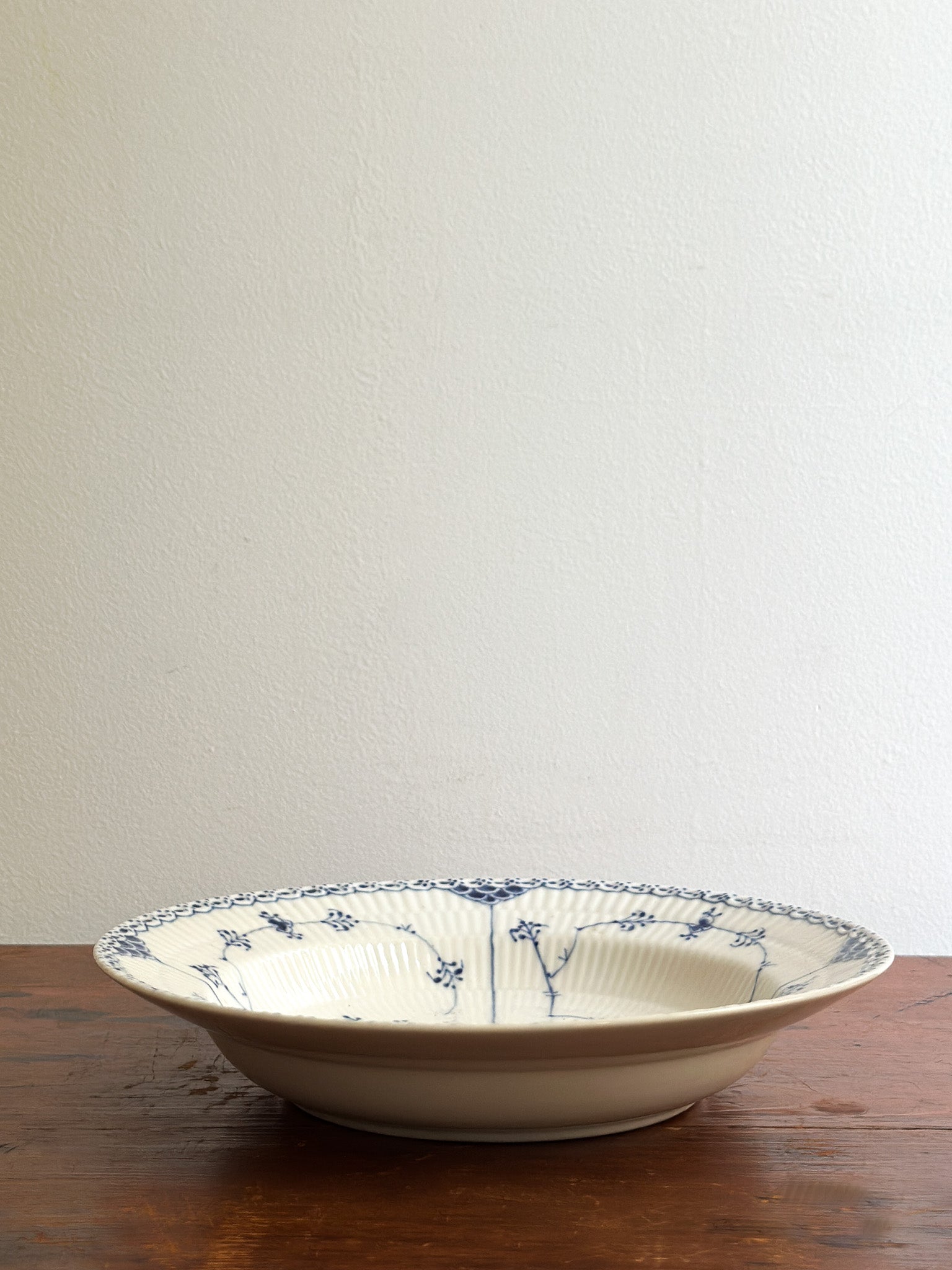 Vintage Blue & White Floral Bowl, Denmark