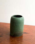 Earthenware Bud Vase in Copper Patina Glaze