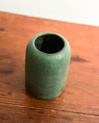 Earthenware Bud Vase in Copper Patina Glaze