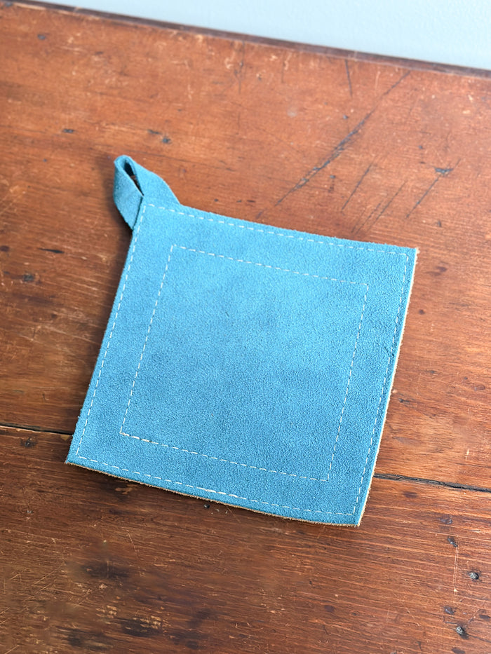 Suede Potholder, Teal