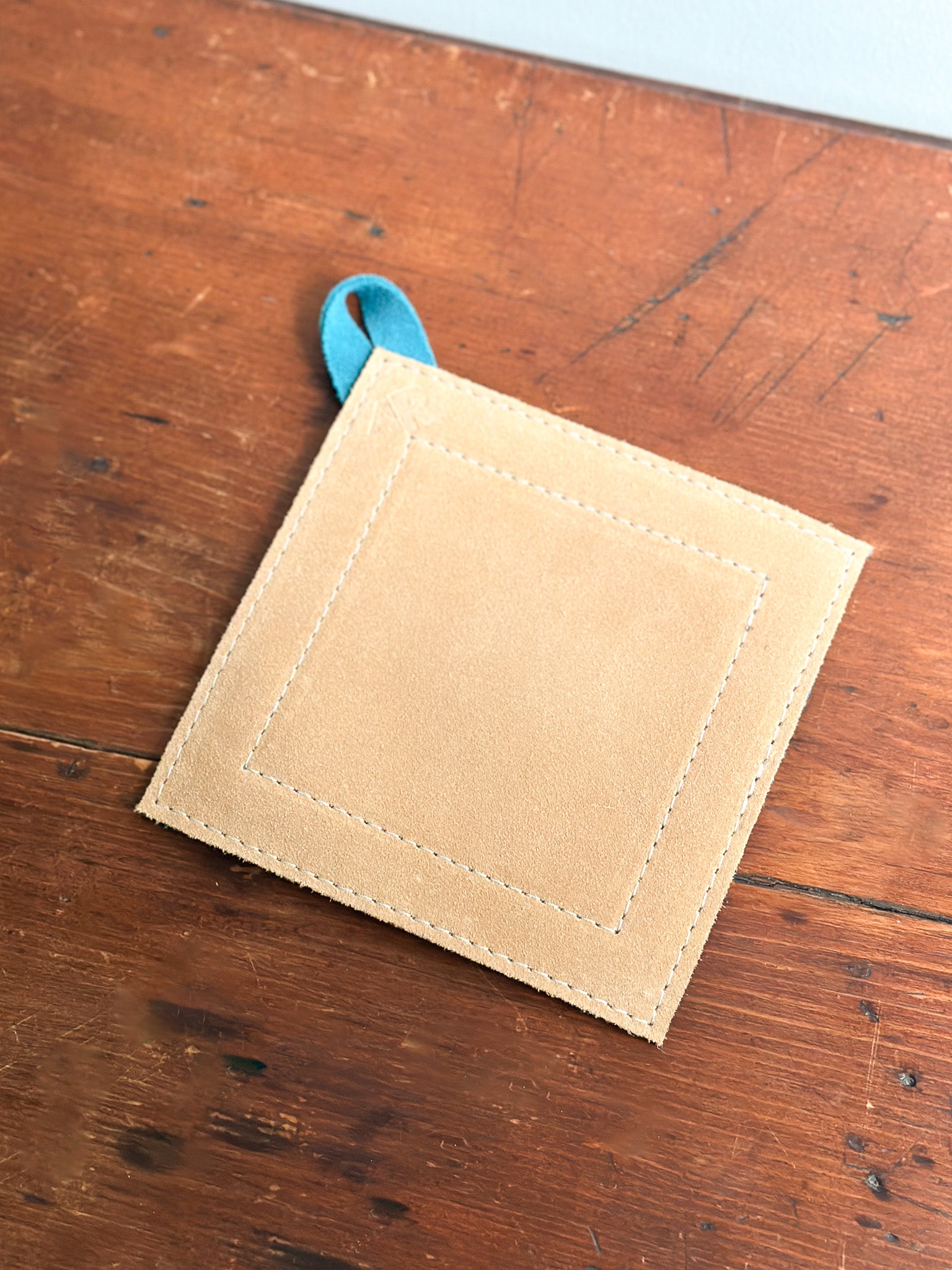 Suede Potholder, Teal