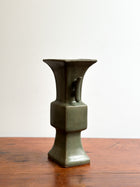 Antique Chinese Porcelain Vase with Green Crackle Glaze