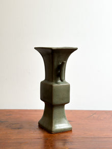 Antique Chinese Porcelain Vase with Green Crackle Glaze