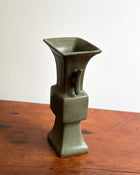 Antique Chinese Porcelain Vase with Green Crackle Glaze