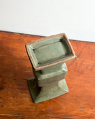 Antique Chinese Porcelain Vase with Green Crackle Glaze