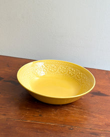 1960s Yellow Bowl with Flowers, Italy