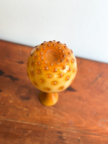 Mid-Century Amber Hobnail Vase, Italy